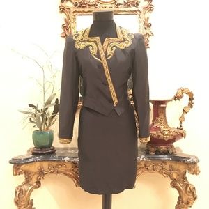 Bellino Paris Moda Silk Hand Beaded Suit